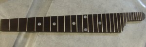 F5 Fretboard Dyed and Ready for Binding