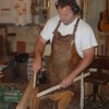 Cutting Old Growth Honduras Mahogany for Neck, Tail and Point blocks.