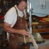 Resawing curly hard maple for sides.